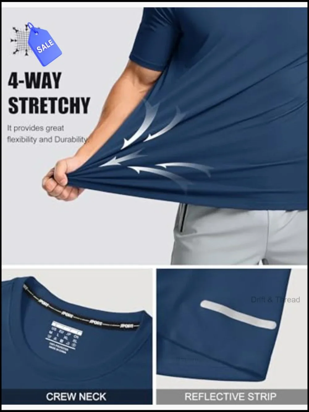UPF 50+ Short Sleeve Athletic Shirt Moisture Wicking Quick Dry Running Rash